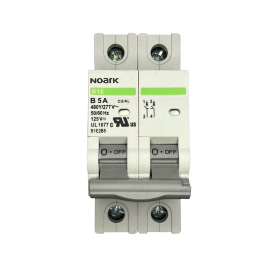 Noark B1E2B5, Miniature Circuit Breaker, UL 1077, 2 Pole