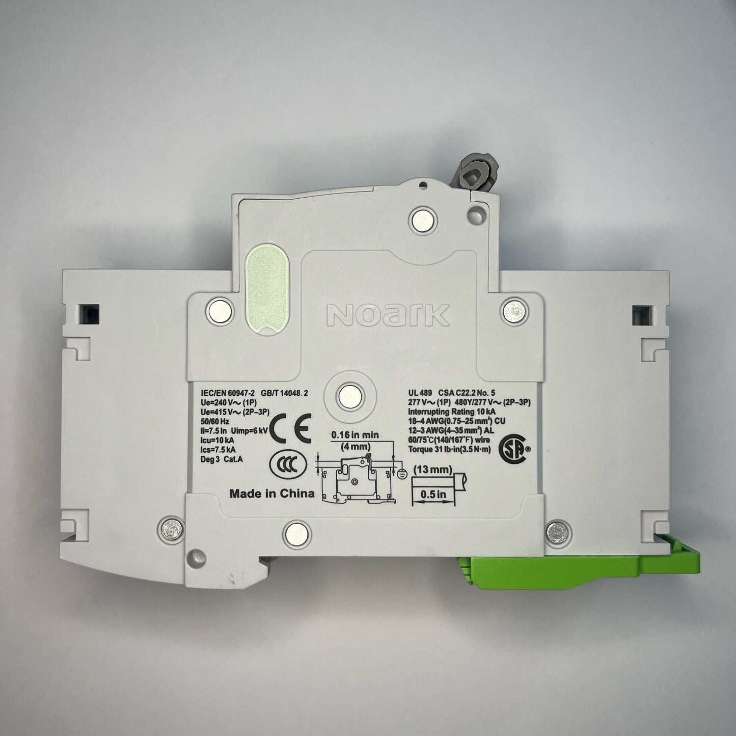 Miniature Circuit Breaker, Noark B1H2C20, UL 489, 2 Pole - Protronix Controls