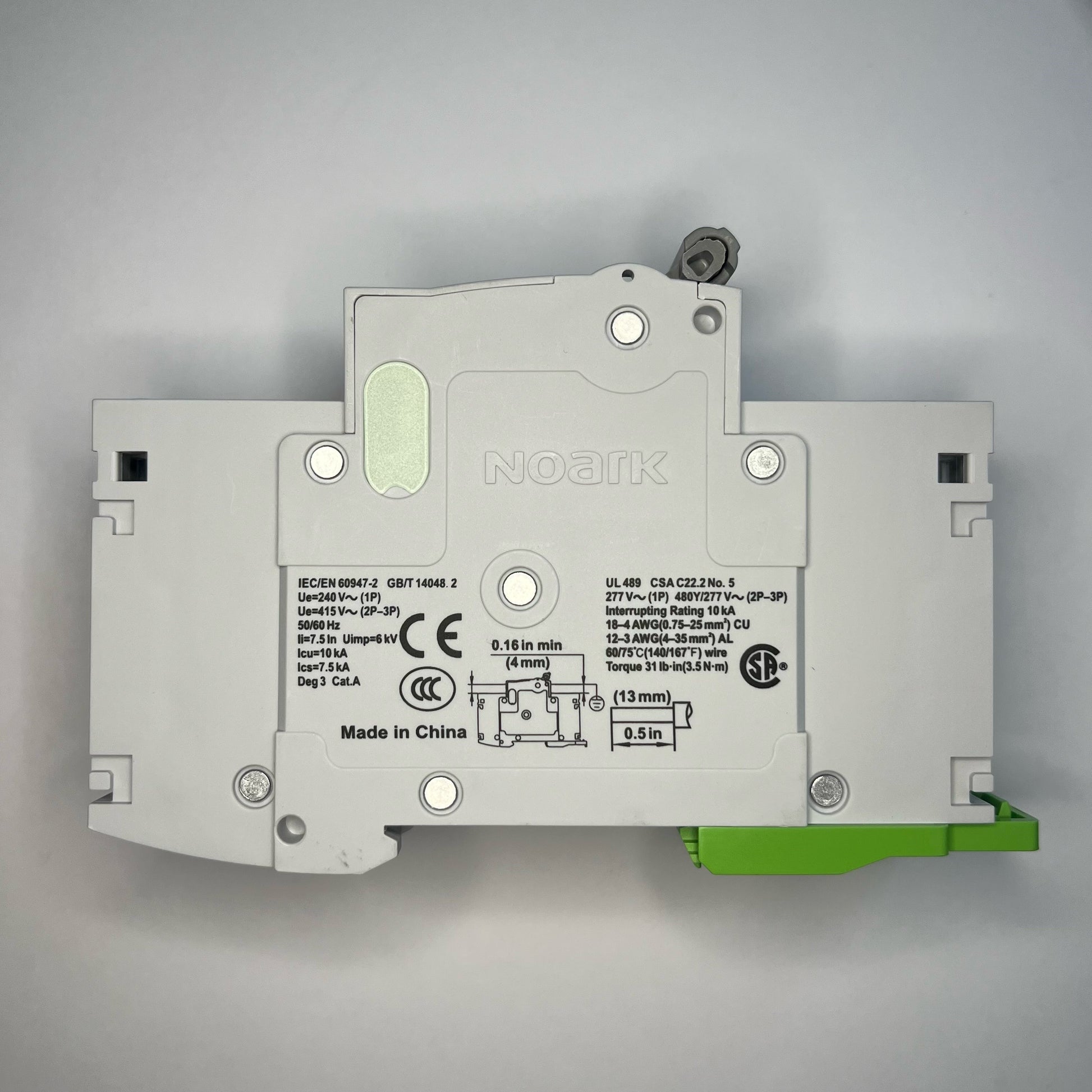 Miniature Circuit Breaker, Noark B1H2C20, UL 489, 2 Pole - Protronix Controls